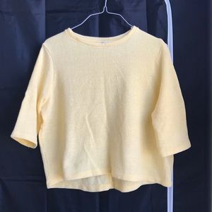🍋 lemon yellow 3/4 sleeve sweater 💛🌞